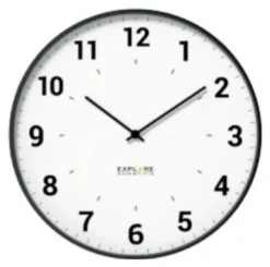 Orologio da parete Explore Scientific RAC1003 With Numbers White e Sil