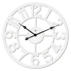 Orologio da parete Lowell 21551B JUSTAMINUTE Bianco
