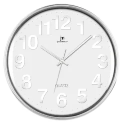 Orologio da parete Lowell 00816B JUSTAMINUTE Bianco