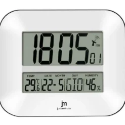 Orologio da parete Lowell JD 9902 JUSTAMINUTE Digitale con datario Bia