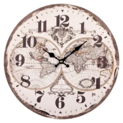 Orologio da parete Lowell 21564 JUSTAMINUTE Emisfero Multicolor