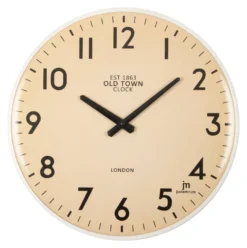 Orologio da parete Lowell 21560 JUSTAMINUTE East 1863 Old Town Bianco