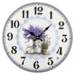 Orologio da parete Lowell 21561 JUSTAMINUTE Emisferic Roman Nero