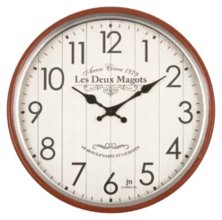 Orologio da parete Lowell 21558 JUSTAMINUTE Les Deux Magots Arancio