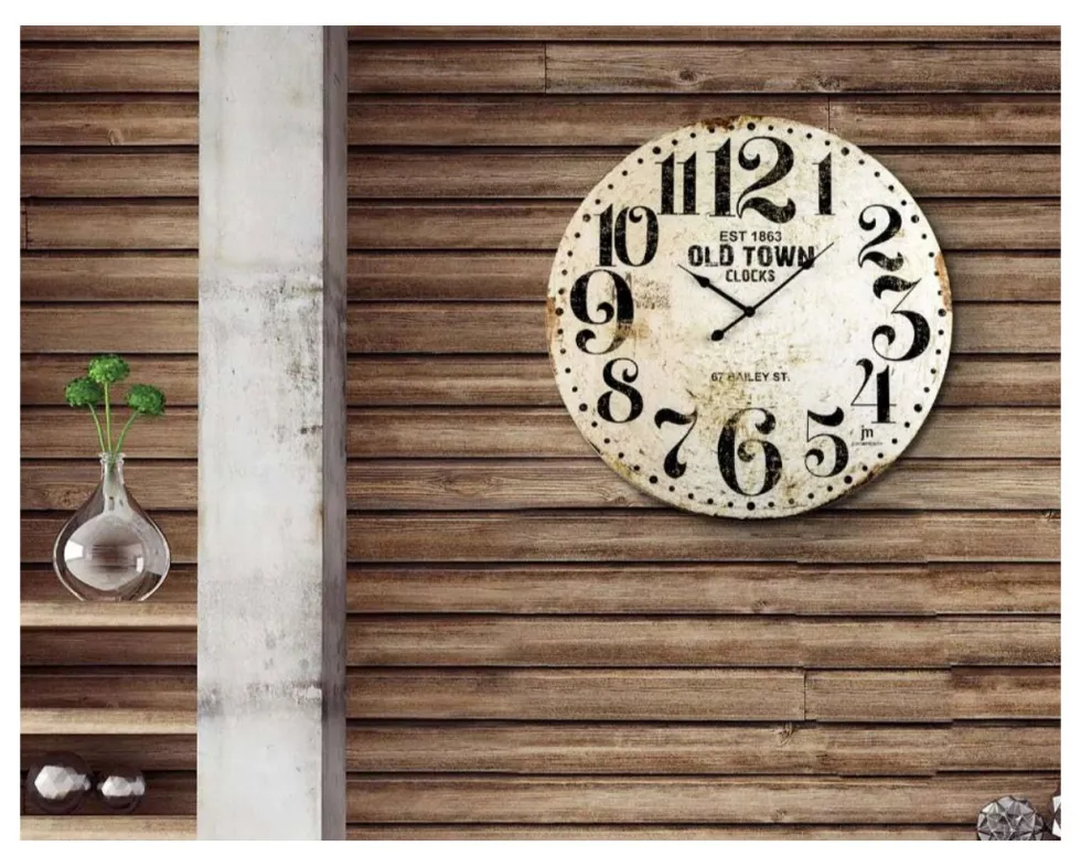Orologio da parete Lowell 21486 JUSTAMINUTE Bianco anticato