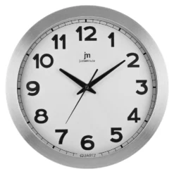 Orologio da parete Lowell 14929 JUSTAMINUTE Silver e Bianco