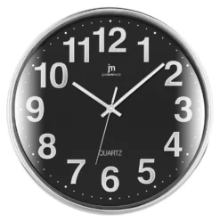 Orologio da parete Lowell 00816N JUSTAMINUTE Nero e Cromo