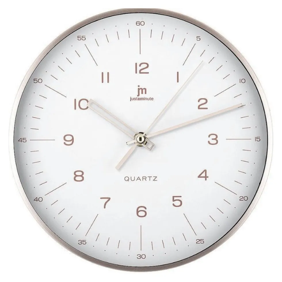Orologio da parete Lowell 14967S JUSTAMINUTE Silver
