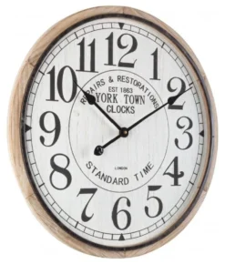 Orologio da parete Yes Everyday 0181892 Ticking Q16 Bianco e Legno