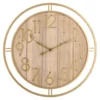 Orologio da parete Yes Everyday 0182378 TICKING Q404c Natural e Oro