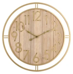 Orologio da parete Yes Everyday 0182378 TICKING Q404c Natural e Oro