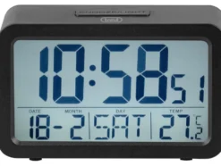 Orologio Sveglia Con Termometro Grande Display Trevi Sld 3P60 Nero