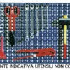 Pannello porta attrezzi Bizzotto Scaffalature 03189054A preforato Blu