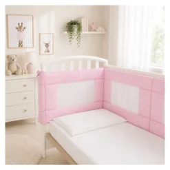 Paracolpi lettino Baby Idea AIRSR 3D AIR MESH Stella rosa