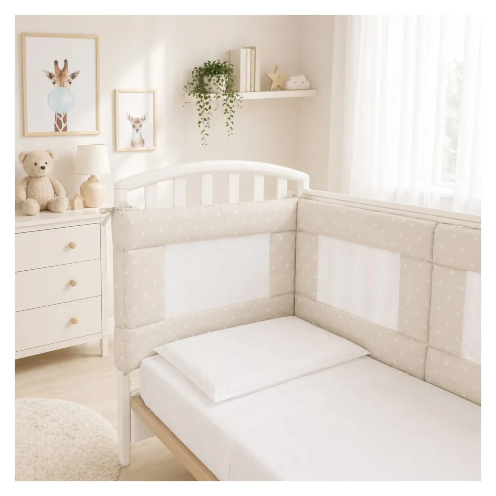 Paracolpi lettino Baby Idea AIRSB 3D AIR MESH Stella beige