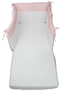 Paracolpi lettino Baby Idea P 260RS 3 lati Stelle rosa