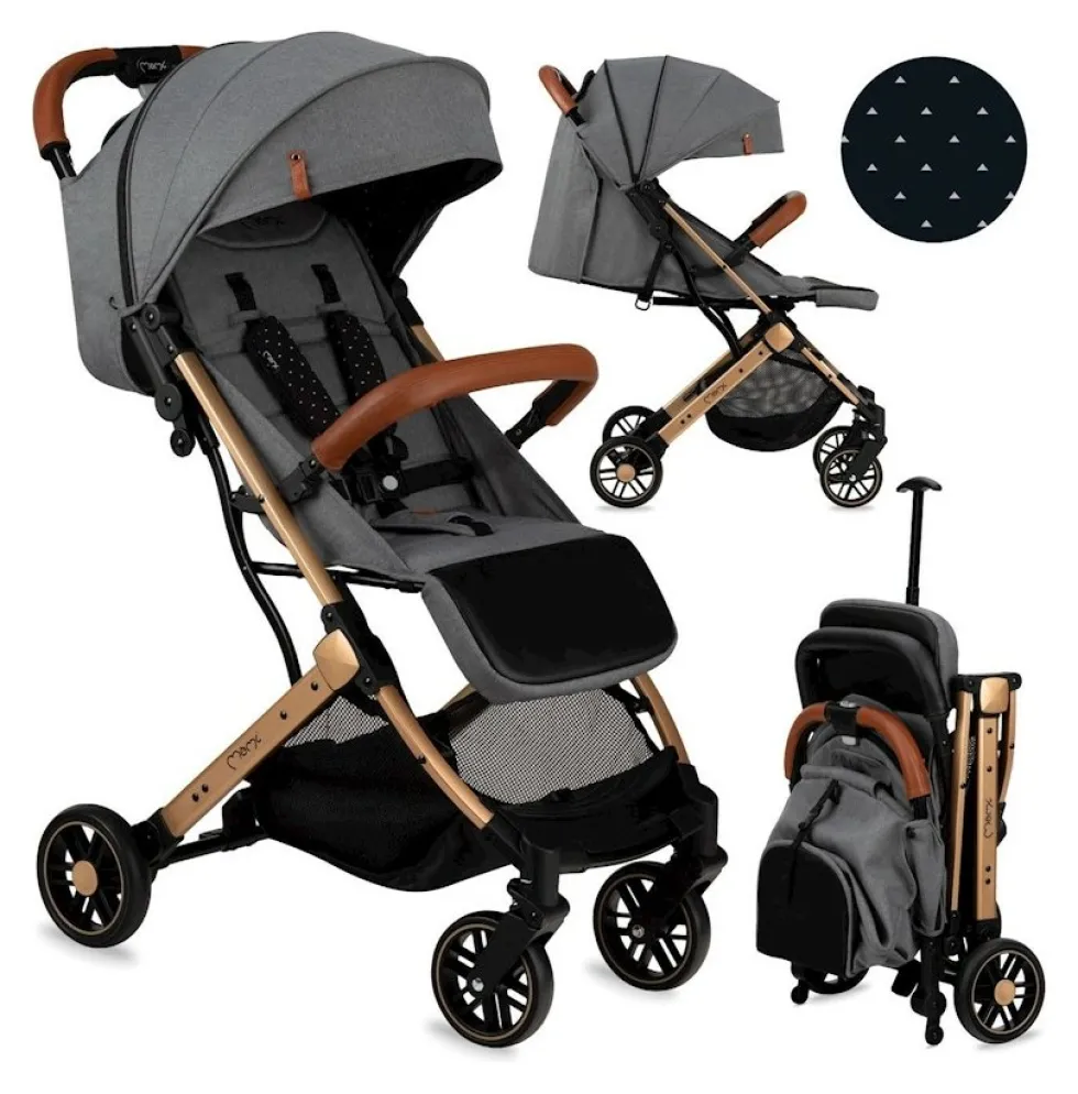 Passeggino 4 ruote Momi WOSP00018 ESTELLE GOLD Grey