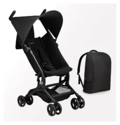 Passeggino 4 ruote Momi WOSP00033 GRACE con zaino trasporto Black