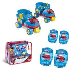 Pattini Mondo Gioco 18390 SPIDERMAN Baby + protezioni Assortito Azzurr