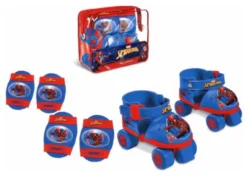 Pattini Mondo Gioco 18390 SPIDERMAN Baby + protezioni Assortito Azzurr