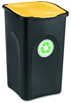 Pattumiera differenziata Stefanplast 70650 B COLOR LINE Nero e Giallo