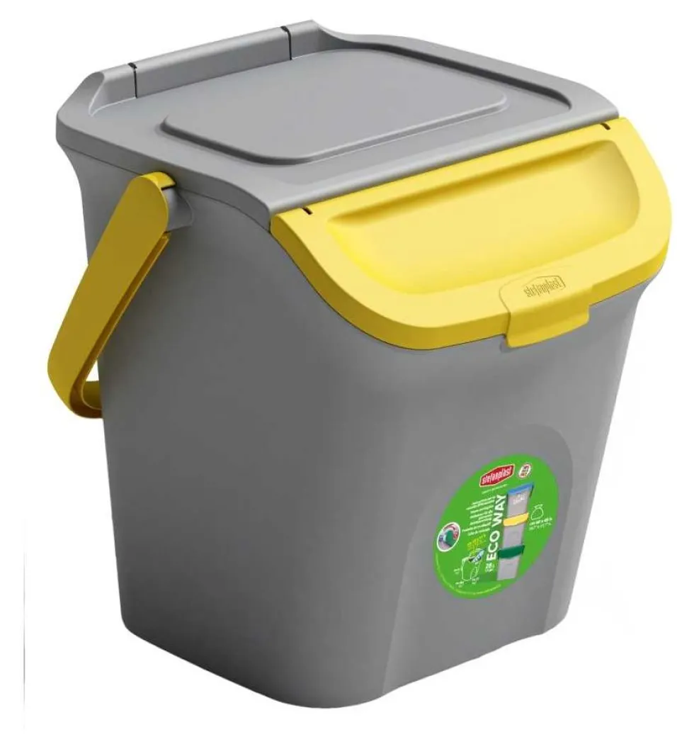 Pattumiera differenziata Stefanplast 69000 ECO WAY Grigio e Giallo