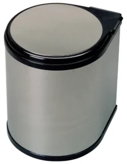 Pattumiera incasso Gollinucci LINEA 270 274 Inox e Nero