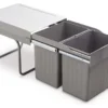 Pattumiera incasso Gollinucci LINEA 280 284 Grigio inox