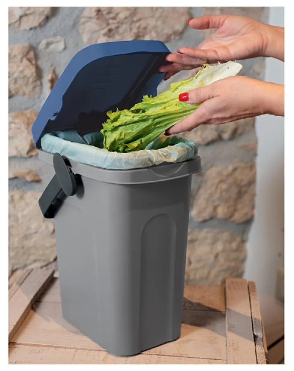 Pattumiera Stefanplast 70792 HOME BIN SYSTEM Blu