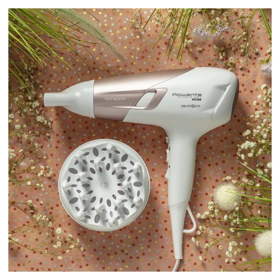 Phon Rowenta CV5830F0 STUDIO DRY GLOW Bianco e Bronzo