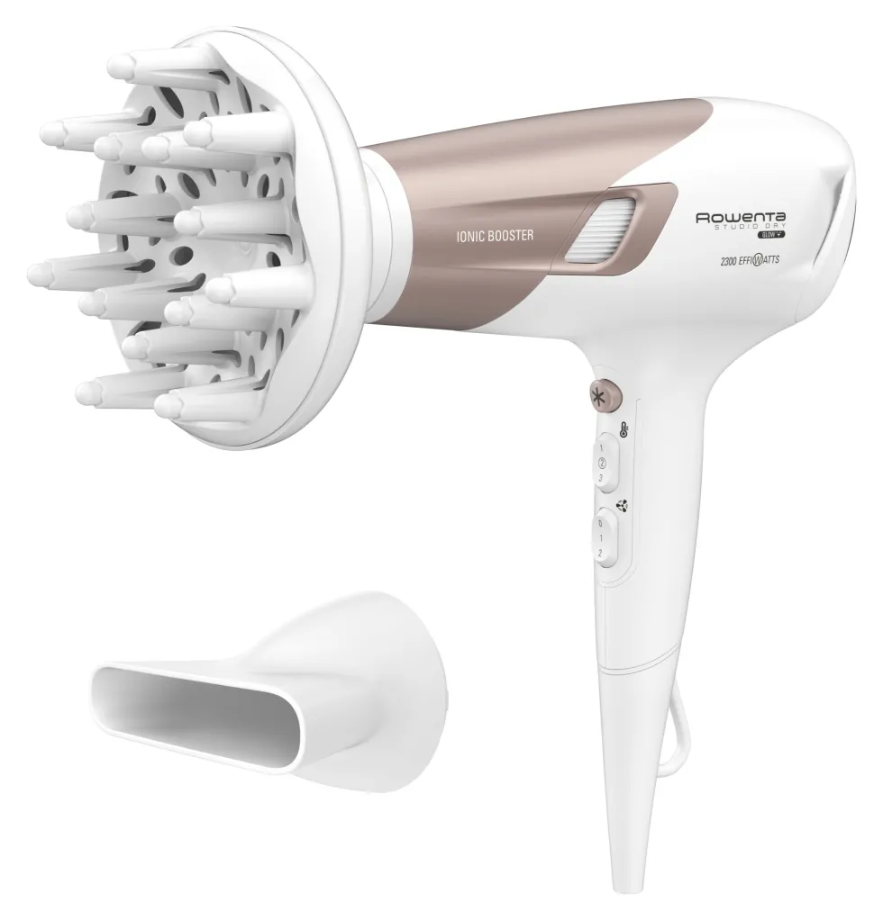 Phon Rowenta CV5830F0 STUDIO DRY GLOW Bianco e Bronzo
