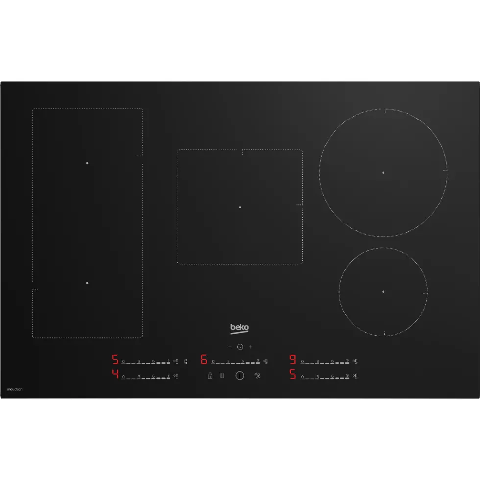 Piano a induzione Beko HII85720UFT con 5 zone e IndyFlex