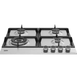 Piano cottura a gas Beko HIAW64225SXE inox 60cm 4 fuochi