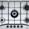 Piano cottura a gas De Longhi FFA57ASV 70 cm inox 5 fuochi