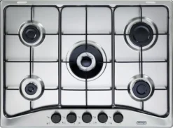 Piano cottura a gas De Longhi FFA57ASV 70 cm inox 5 fuochi