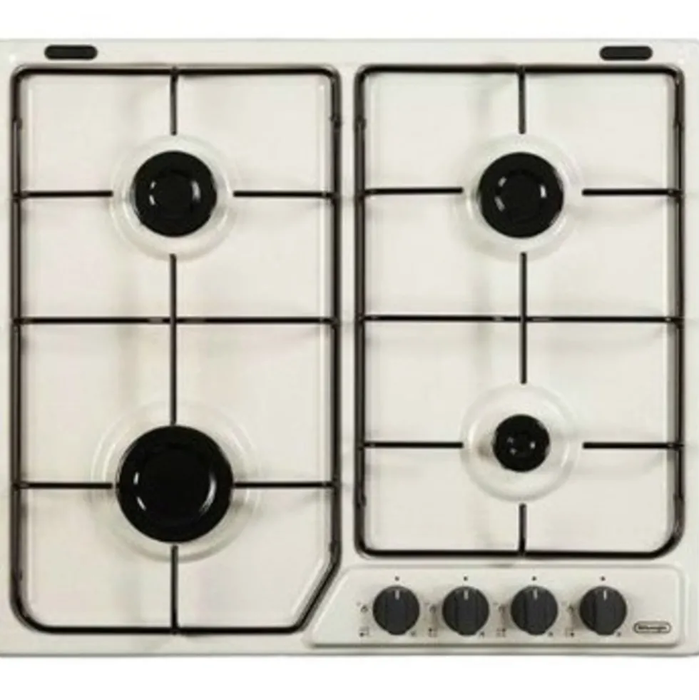 Piano cottura a gas De Longhi SF46ASV da 60cm con 4 fuochi e sicurezza