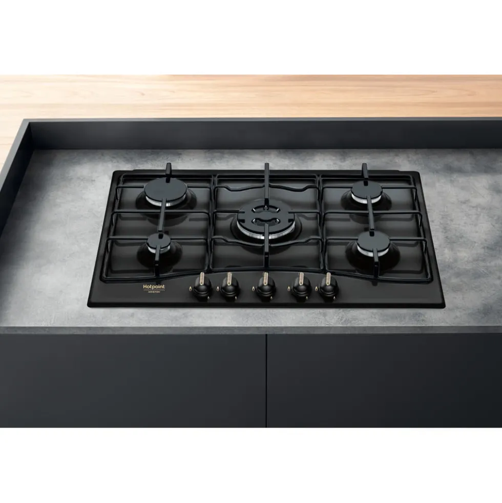 Piano cottura a gas Hotpoint Ariston PCN750T(AN)R/HA da 75 cm con 5 fuochi