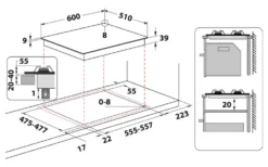 Piano cottura a gas Hotpoint Ariston PCN641TIX da 60cm con 4 fuochi e valvola di sicurezza