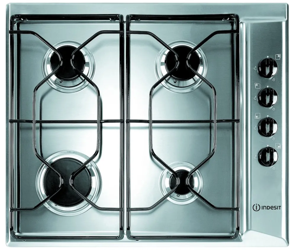 Piano cottura a gas Indesit PAA642IX/IWE1 da incasso 60cm 4 fuochi in inox