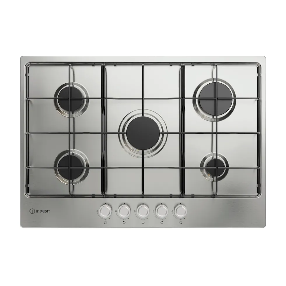 Piano cottura a gas Indesit THP752IX/I1 da 75cm con 5 fuochi