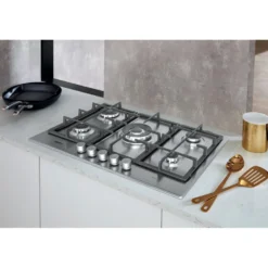 Piano cottura a gas Whirlpool GMR7522IXL da 75cm con 5 fuochi