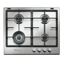 Piano cottura a gas Whirlpool GMR6422/IXL da 60cm con 4 fuochi