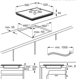 Piano cottura a induzione Electrolux CIL63443 con zone Bridge