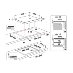 Piano cottura a induzione Whirlpool WLB8160NE con zona flessibile