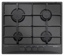 Piano cottura gas Glem Gas GT64NC Matt black