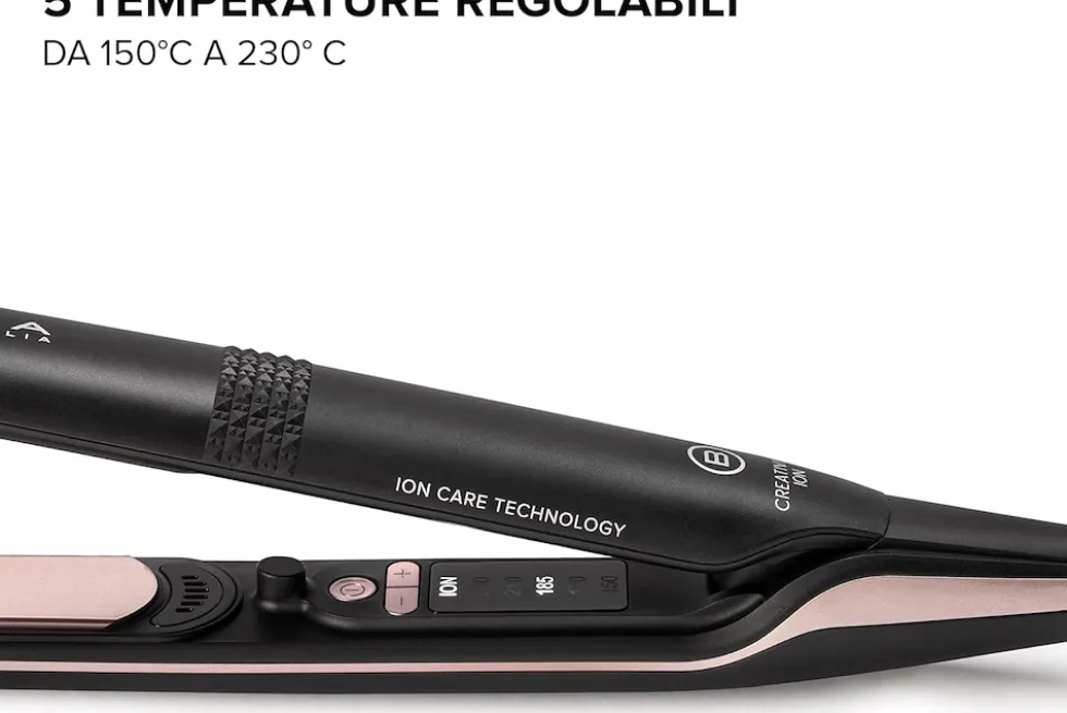 Piastra per capelli Imetec Bellissima Creativity Ion, liscio e mosso senza effetto crespo