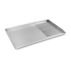 Piastra teppanyaki 1/3 rigata e 2/3 liscia per barbecue 750 x 450 mm