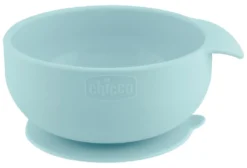 Piatto fondo bimbo Chicco 00010221260000 ciotola base ventosa Azzurro