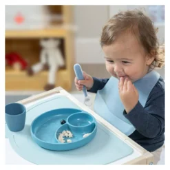Piatto fondo bimbo Chicco 00010216260000 porzionato 3P base ventosa Az