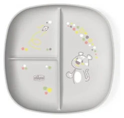 Piatto fondo bimbo Chicco 00016003350000 porzionato 3P Grigio